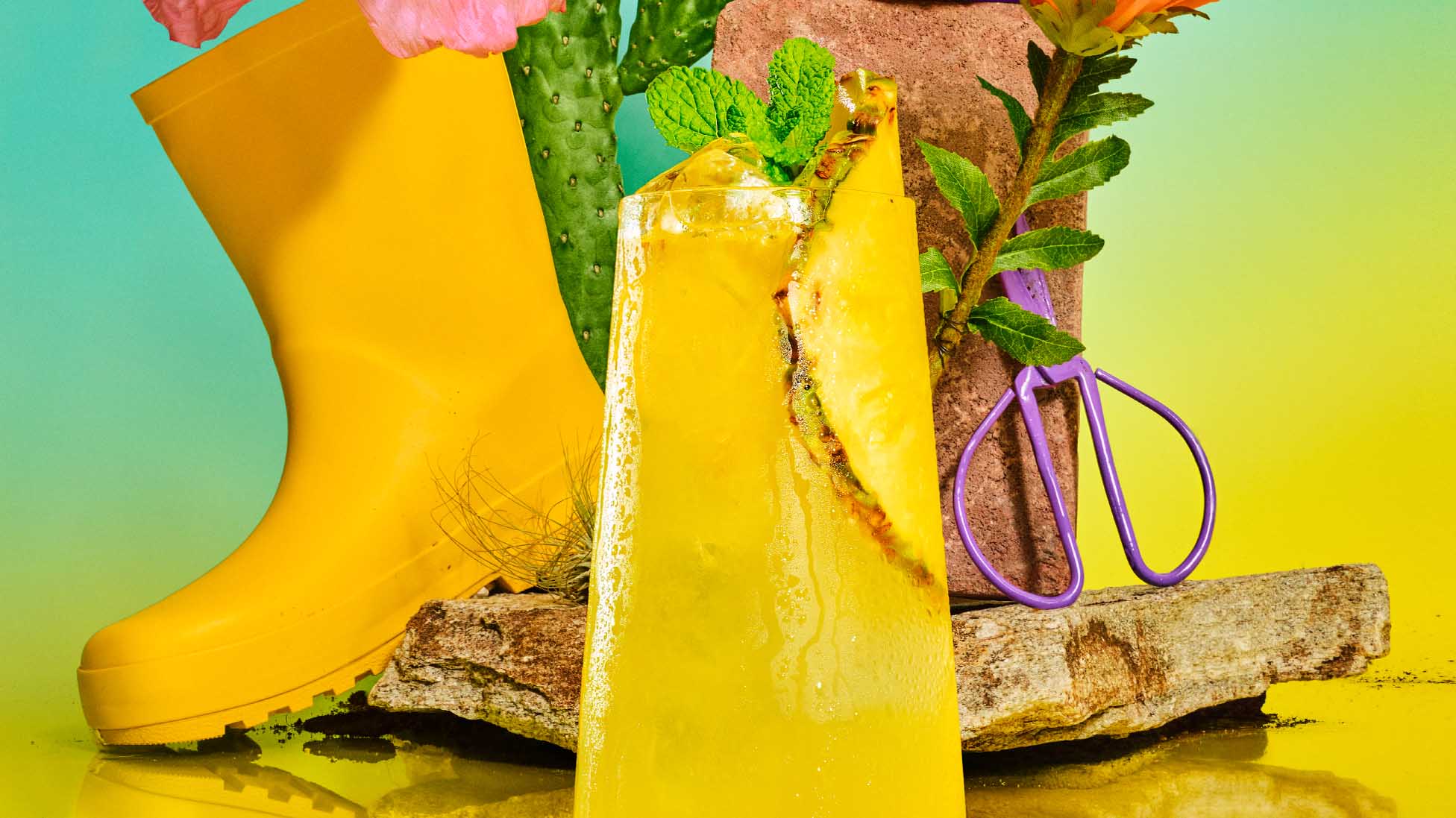 Malibu and pineapple juice