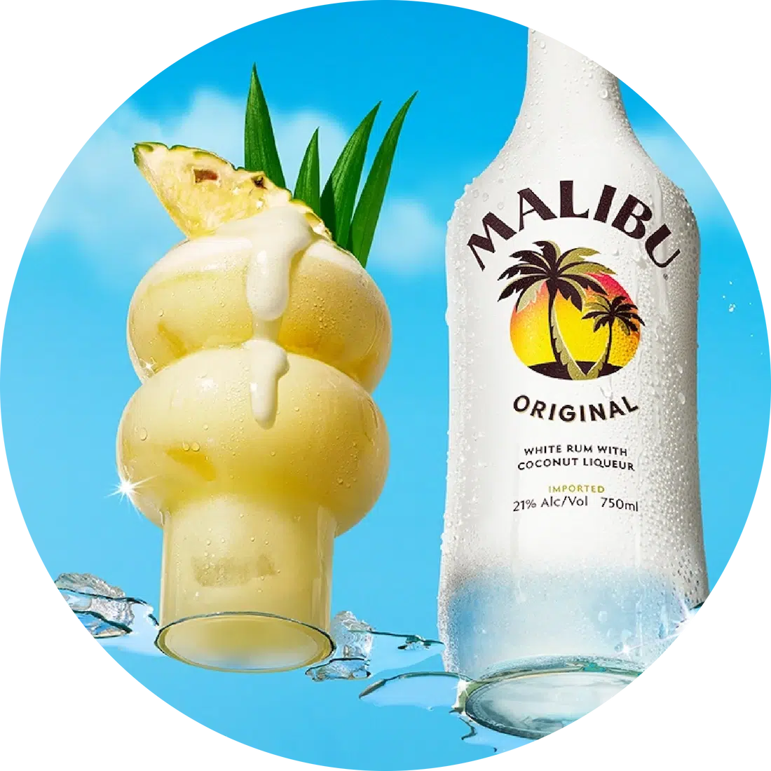 Malibu original with piña colada