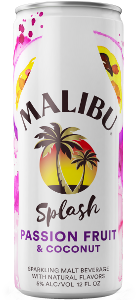 Malibu RTD splash can with passion fruit and coconut