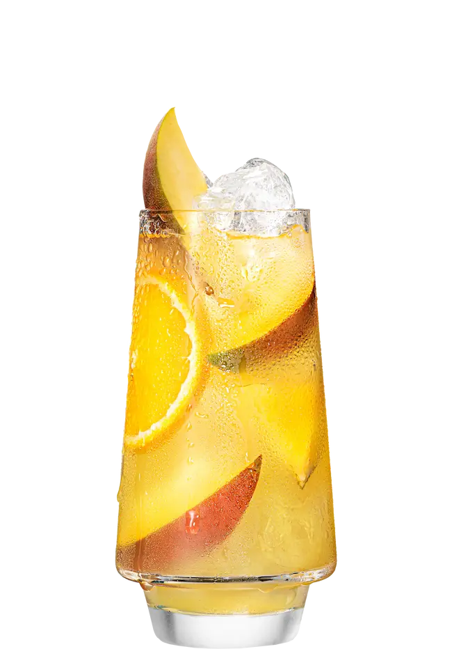 Malibu mango drink with orange juice