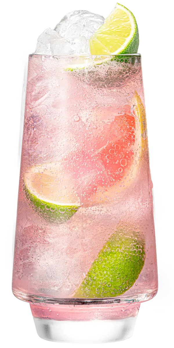 Malibu original with pink grapefruit soda