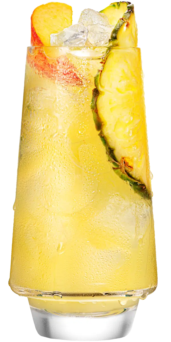 Malibu peach and pineapple juice