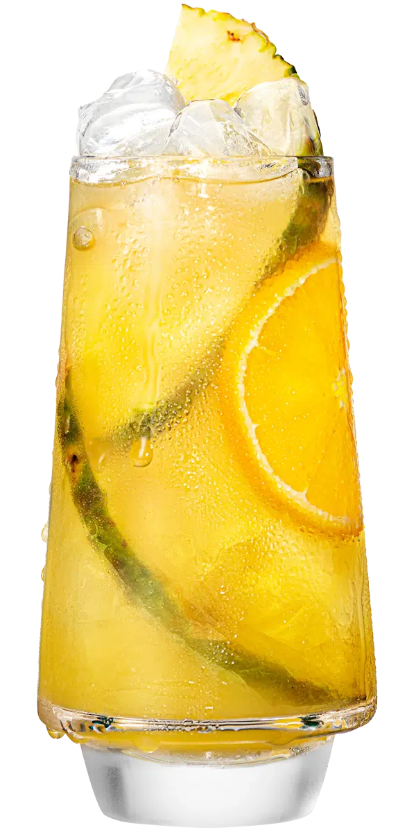 Malibu pineapple with orange juice