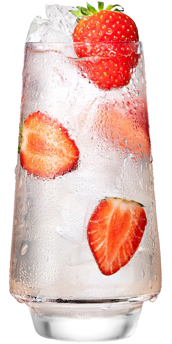 Malibu strawberry with coconut water