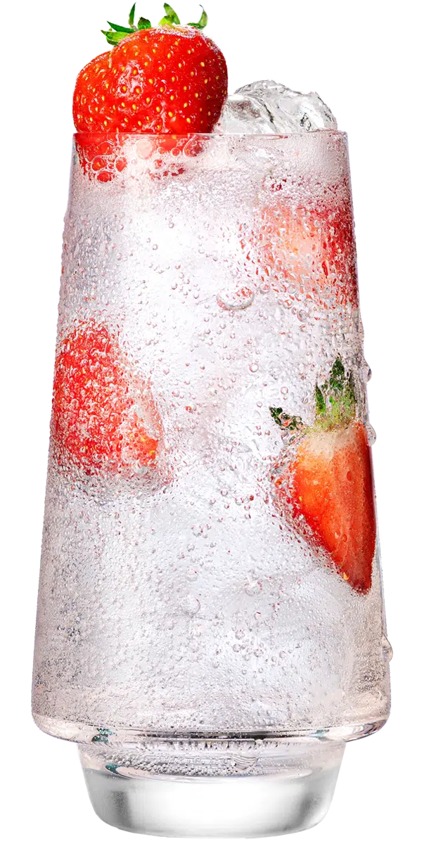 Malibu strawberry and soda