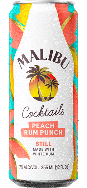 Malibu RTD Peach Rum can packshot