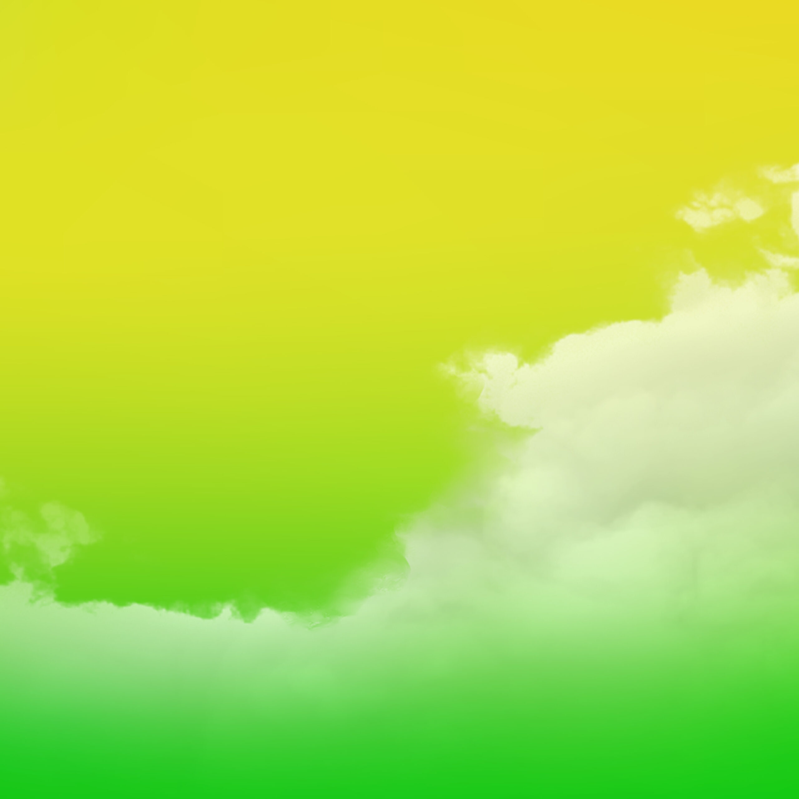 Green Gradient background with clouds