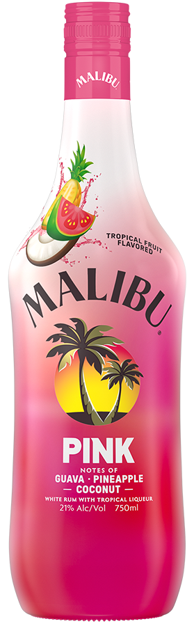 Malibu Pink Bottle against a transparent background