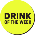 Drink of the week neon circle sticker